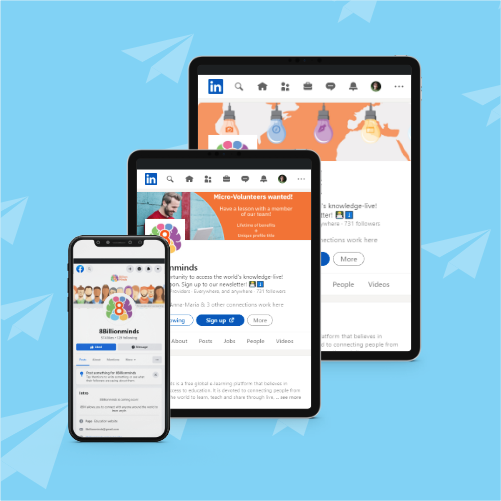 8 Billion Minds social media banner